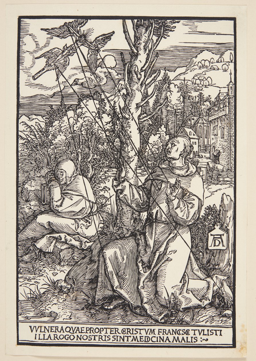 Pyhä Franciscus vastaanottamassa stigmat tekijältä Albrecht Dürer