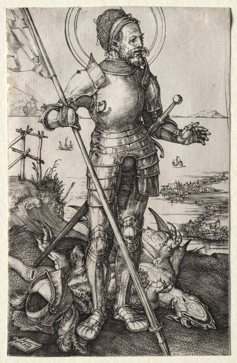 St. George on Foot, n. 1504-1505. tekijältä Albrecht Dürer