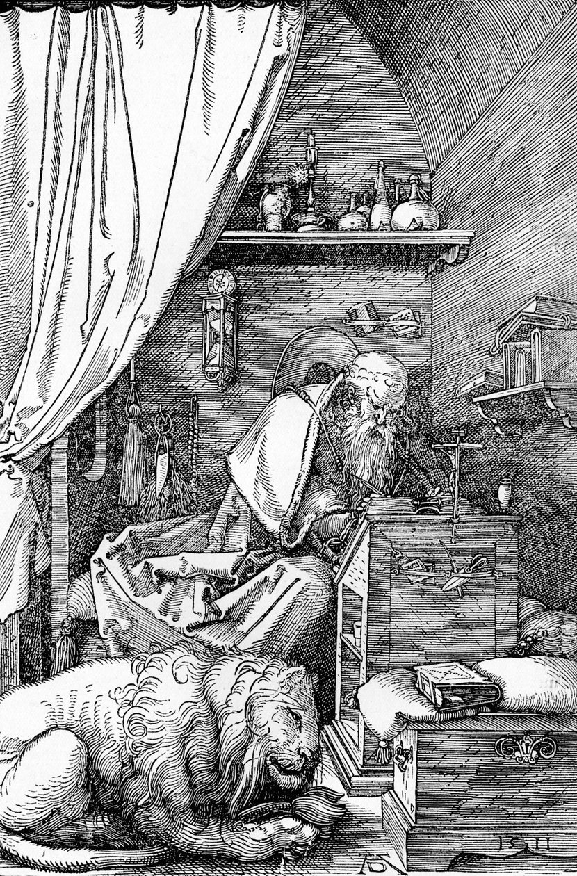 Pyhä Hieronymus sellissään, 1511, 1906 tekijältä Albrecht Dürer