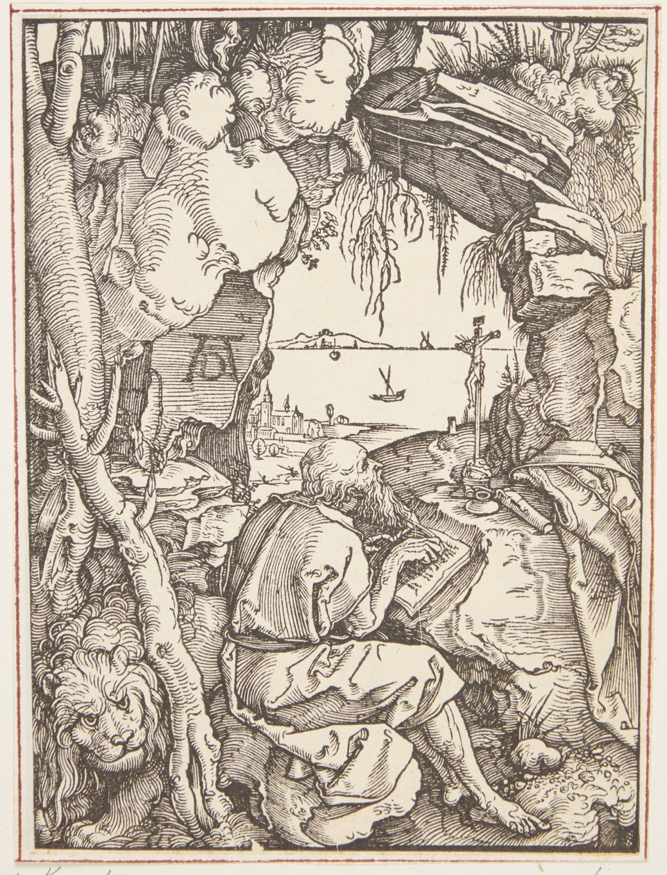 St. Jerome luolassa tekijältä Albrecht Dürer