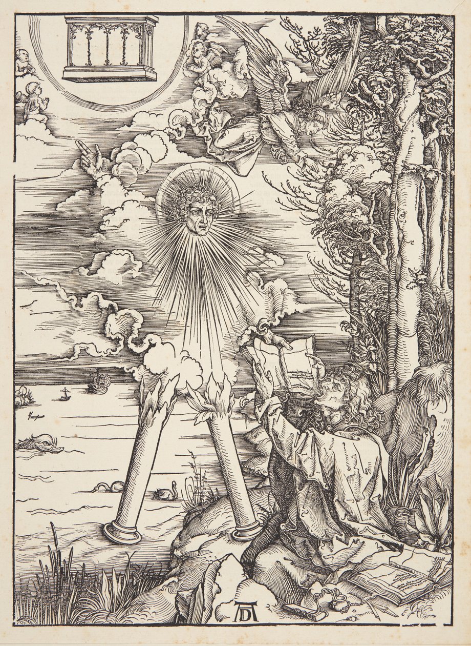 Pyhä Johannes syö kirjan tekijältä Albrecht Dürer