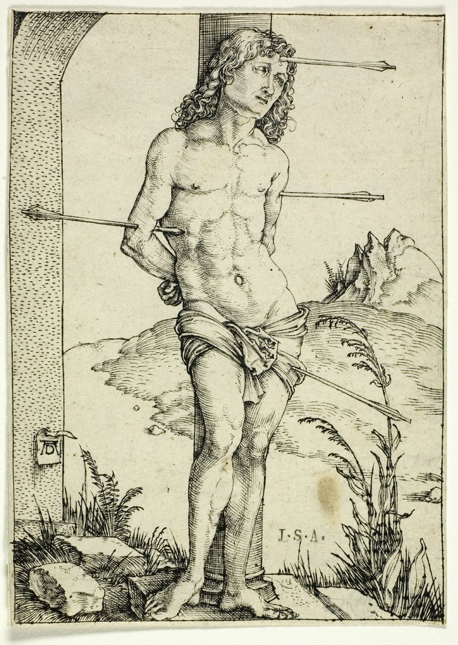 Pyhä Sebastian pylväässä tekijältä Albrecht Dürer