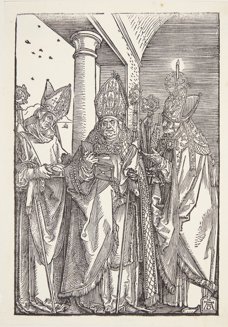Sts. Nicholas, Ulrich ja Erasmus tekijältä Albrecht Dürer
