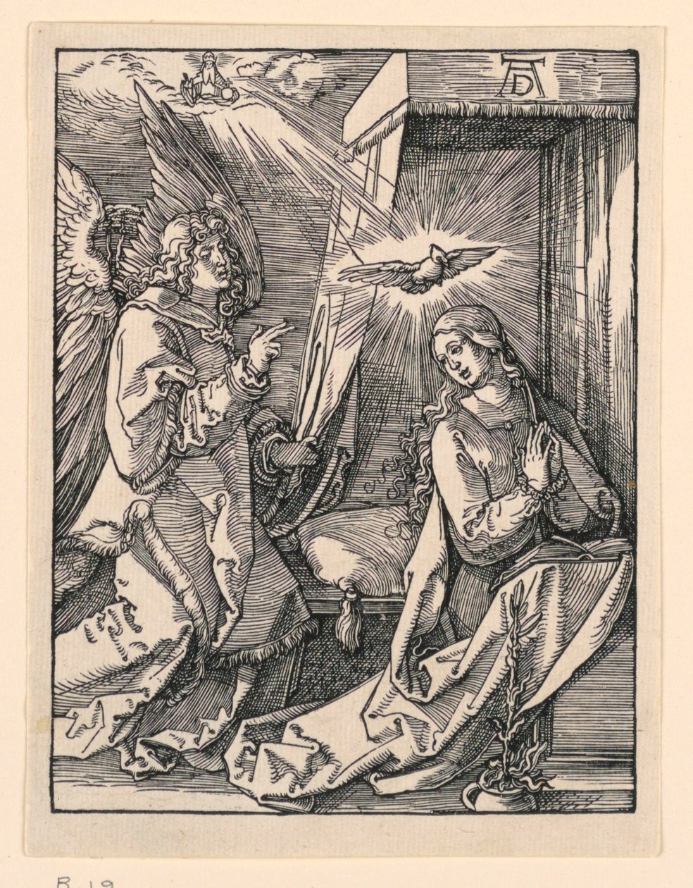 Annunciation, Pikku Passion -sarjasta tekijältä Albrecht Dürer