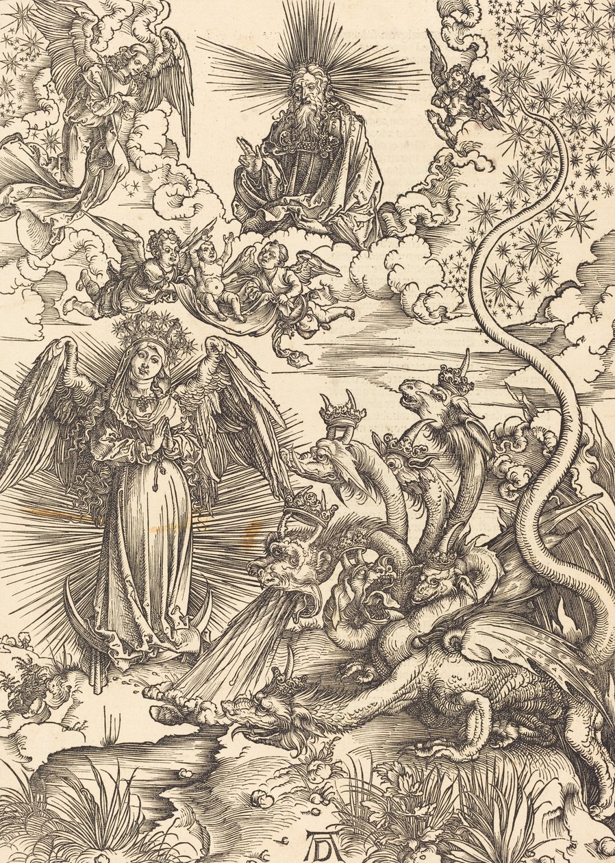 Apokalyptinen nainen, 1498. tekijältä Albrecht Dürer