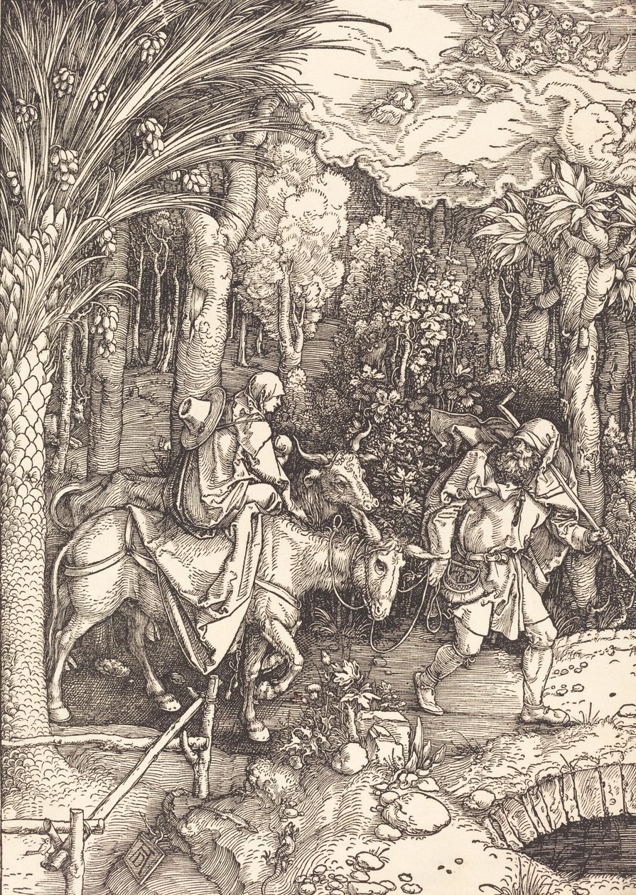 Lento Egyptiin, n. 1504. tekijältä Albrecht Dürer