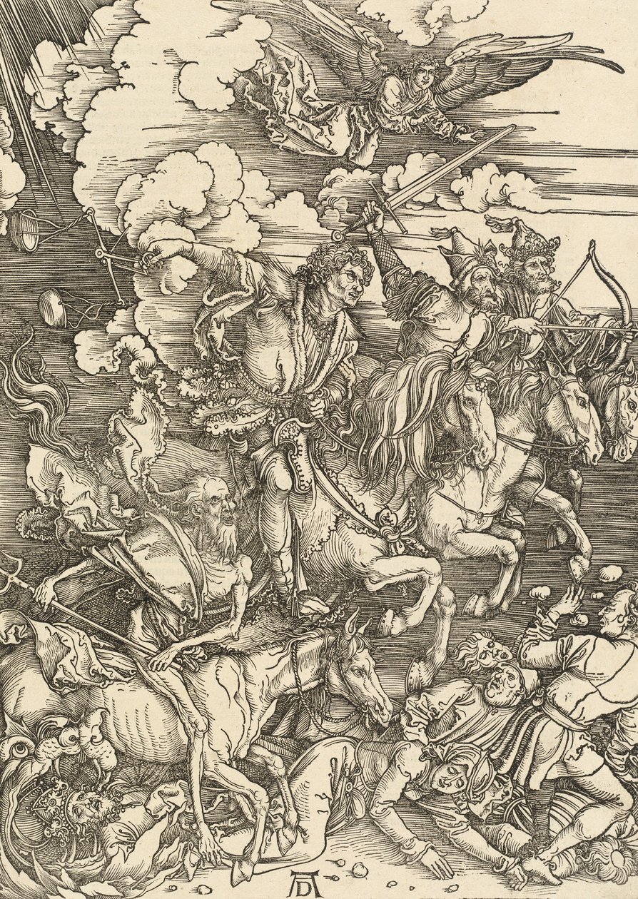 Neljä ratsumiestä, 1498. tekijältä Albrecht Dürer