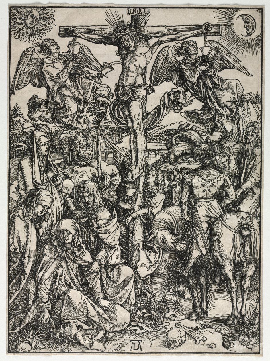 Suuri intohimo: Ristiinnaulitseminen, n. 1497-1500. tekijältä Albrecht Dürer