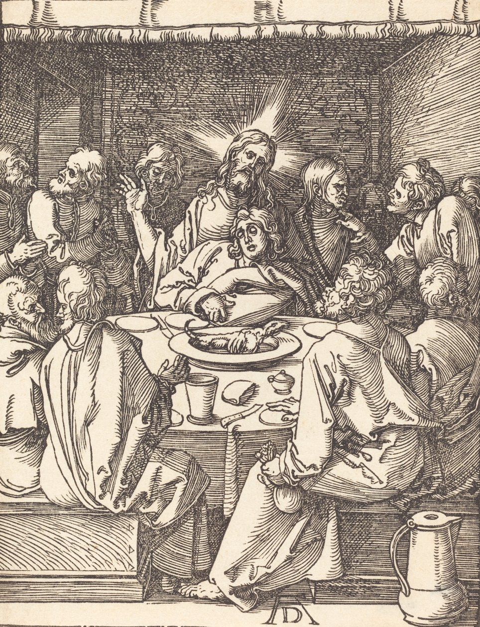 Viimeinen ehtoollinen, luultavasti n. 15091510. tekijältä Albrecht Dürer