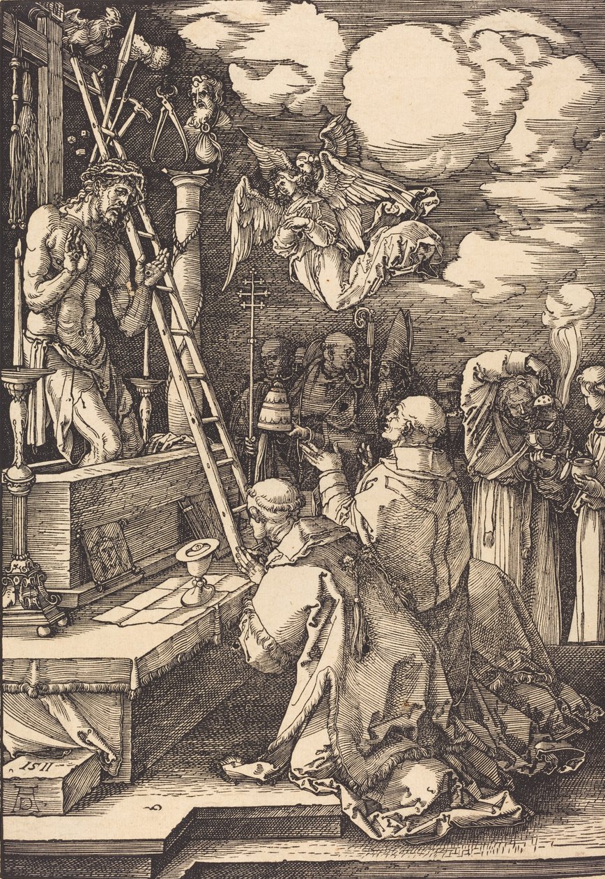 Pyhän Gregorian messu, 1511. tekijältä Albrecht Dürer