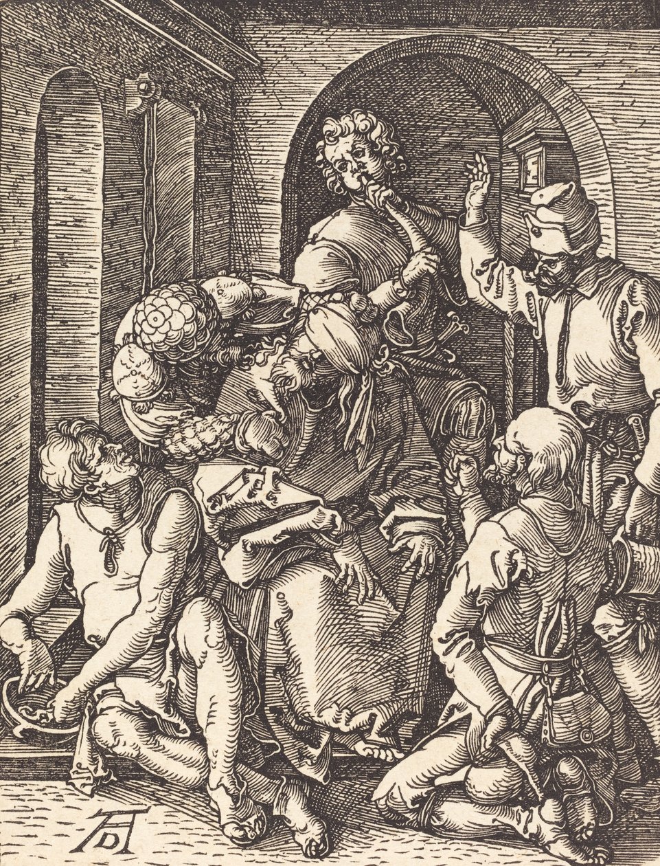 Kristuksen pilkkaaminen, luultavasti n. 15091510. tekijältä Albrecht Dürer