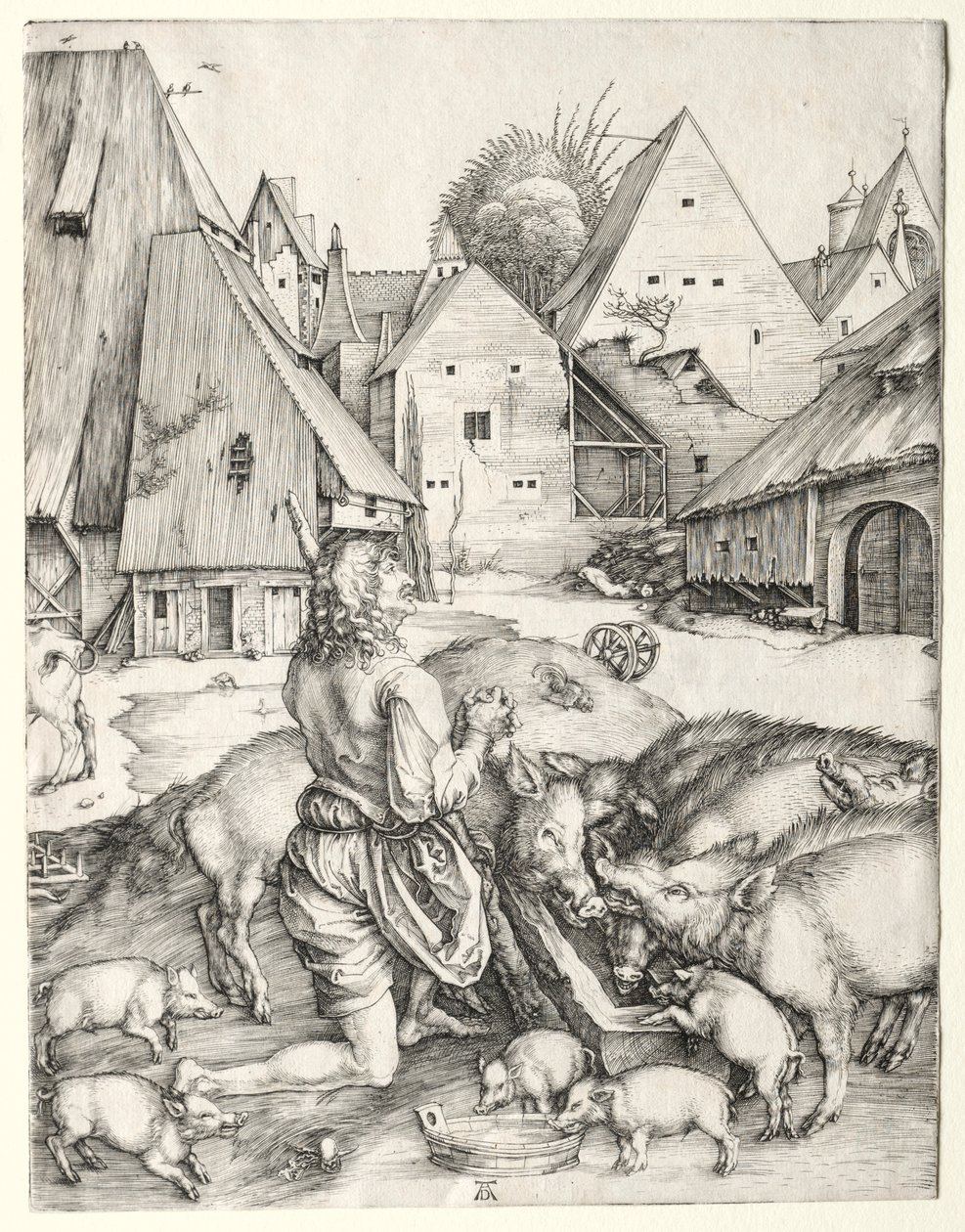 Tuhlaajapoika, n. 1496. tekijältä Albrecht Dürer
