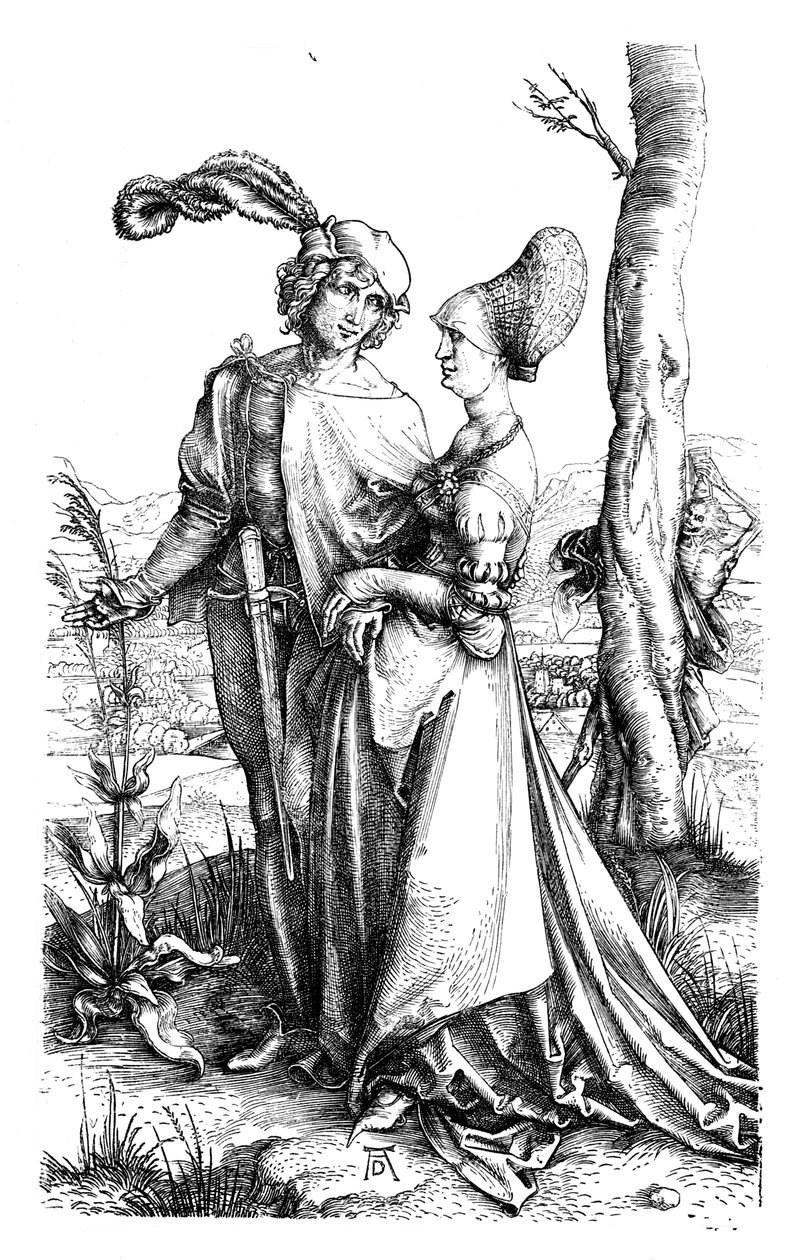 Promenade, c1498, 1906 tekijältä Albrecht Dürer