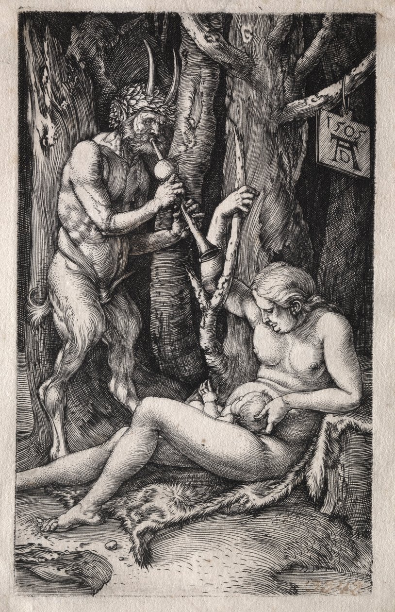 Satyr-perhe, 1505. tekijältä Albrecht Dürer