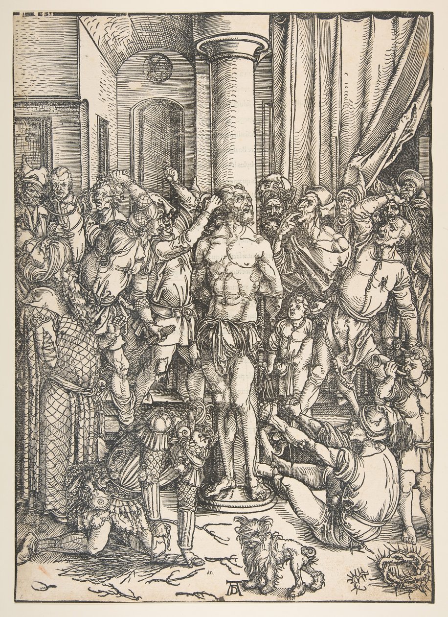 Kristuksen ruoskiminen.n.d. tekijältä Albrecht Dürer
