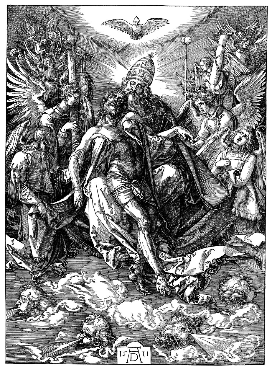 Kolminaisuus, armon valtaistuin, 1511 tekijältä Albrecht Dürer
