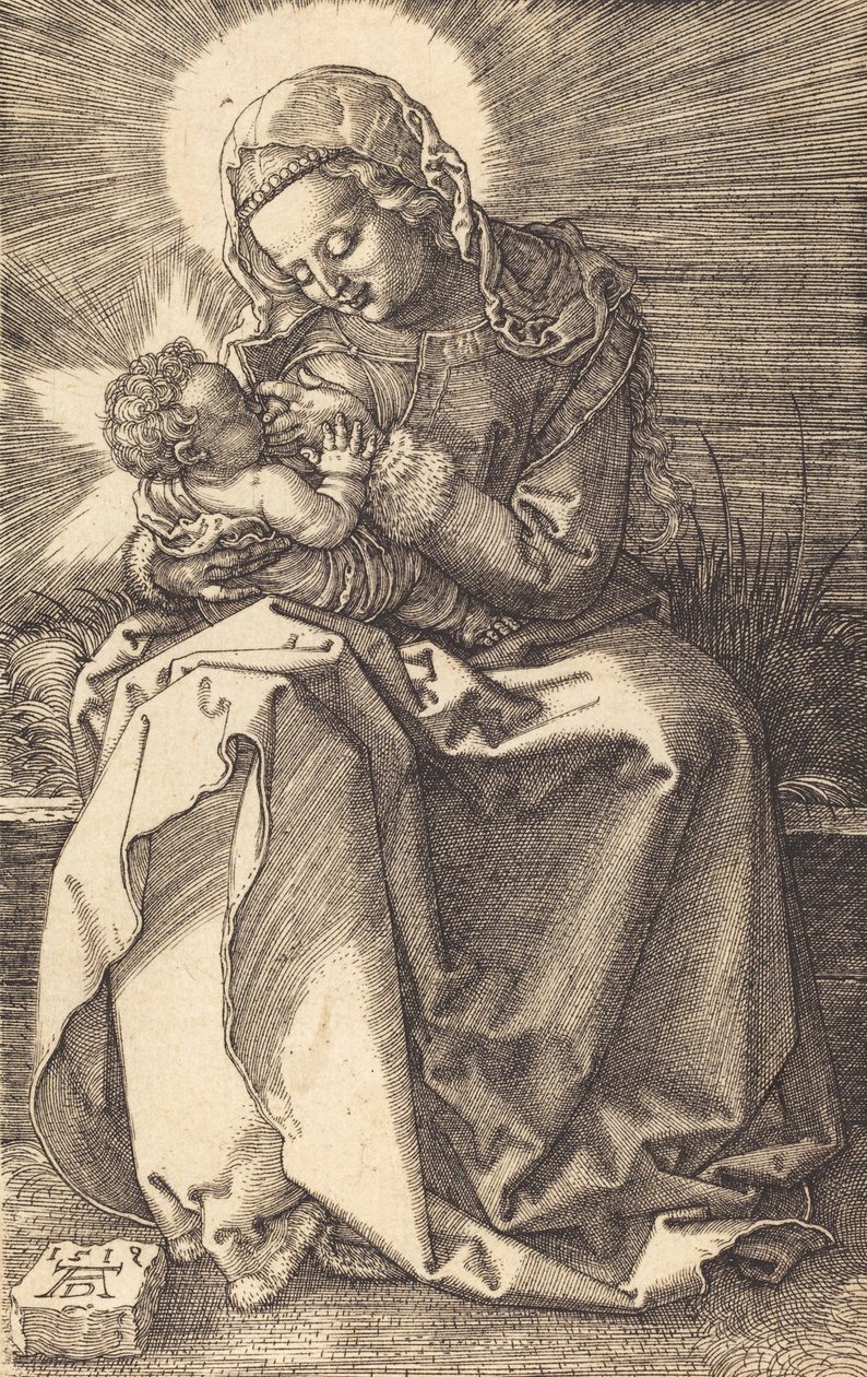 Neitsyt imettävä lasta, 1519. tekijältä Albrecht Dürer