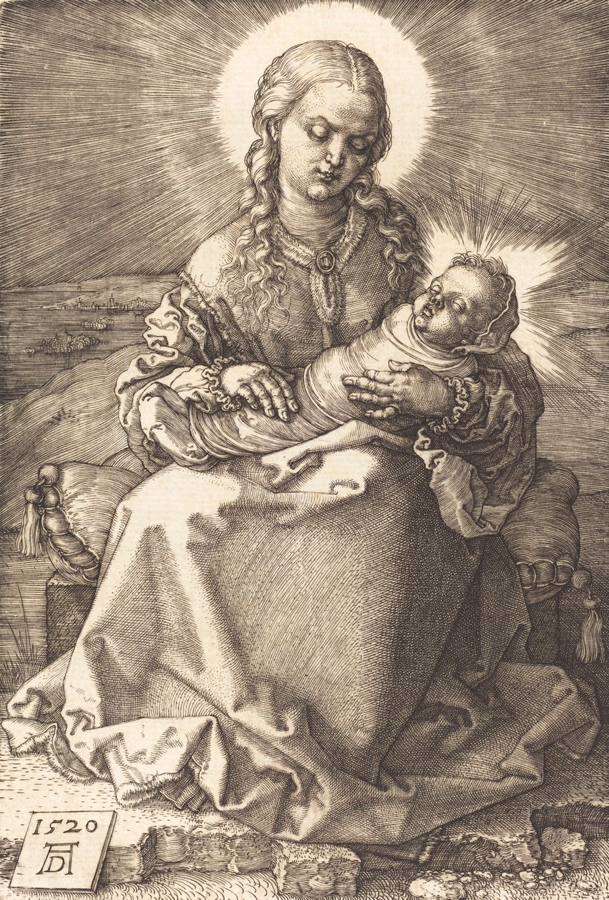 Neitsyt kapaloituneen lapsen kanssa, 1520. tekijältä Albrecht Dürer