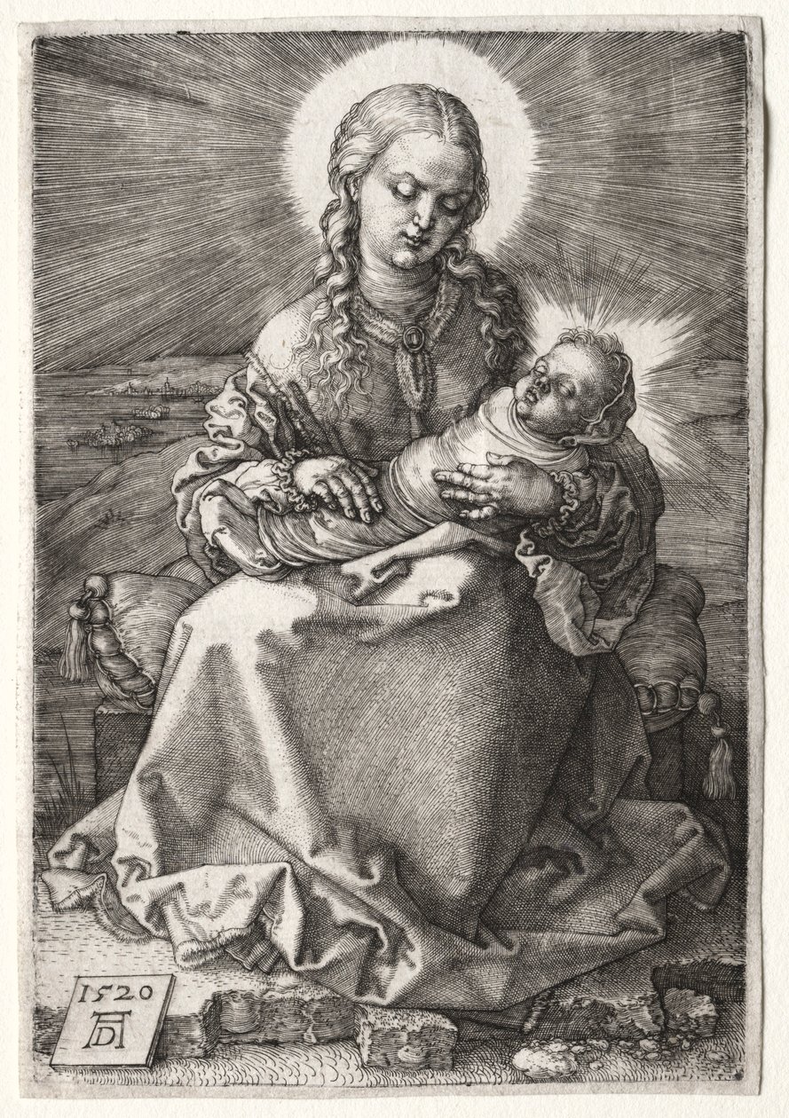 Neitsyt kapaloituneen lapsen kanssa, 1520. tekijältä Albrecht Dürer