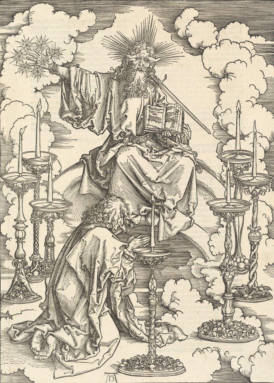 Seitsemän kynttilänjalan visio, 1498. tekijältä Albrecht Dürer
