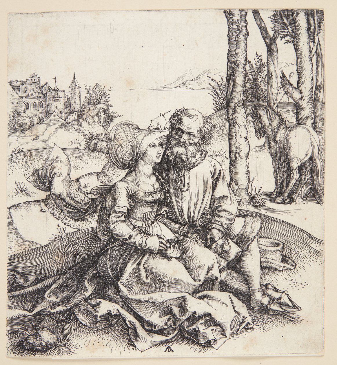 Huonosti sovitettu pariskunta tekijältä Albrecht Dürer