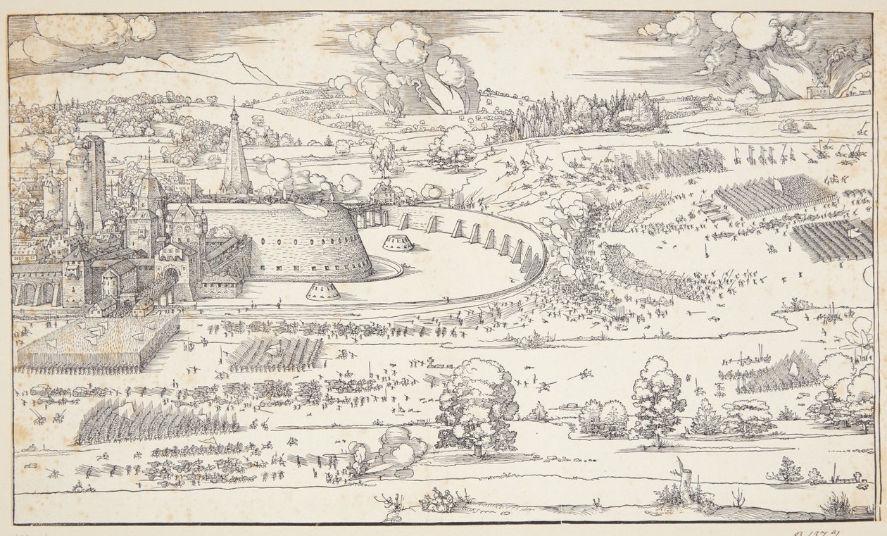 Linnoituksen piiritys tekijältä Albrecht Dürer