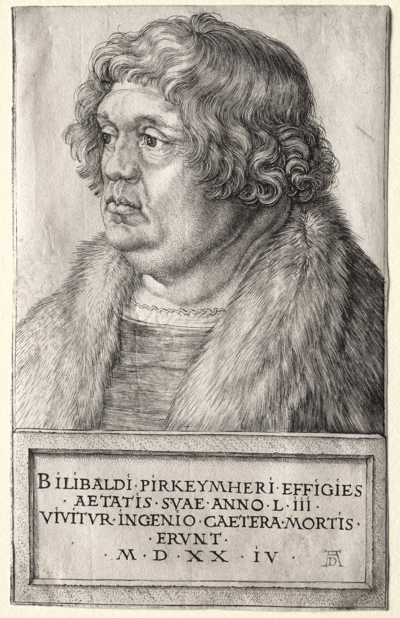 Willibald Pirkheimer, 1524. tekijältä Albrecht Dürer