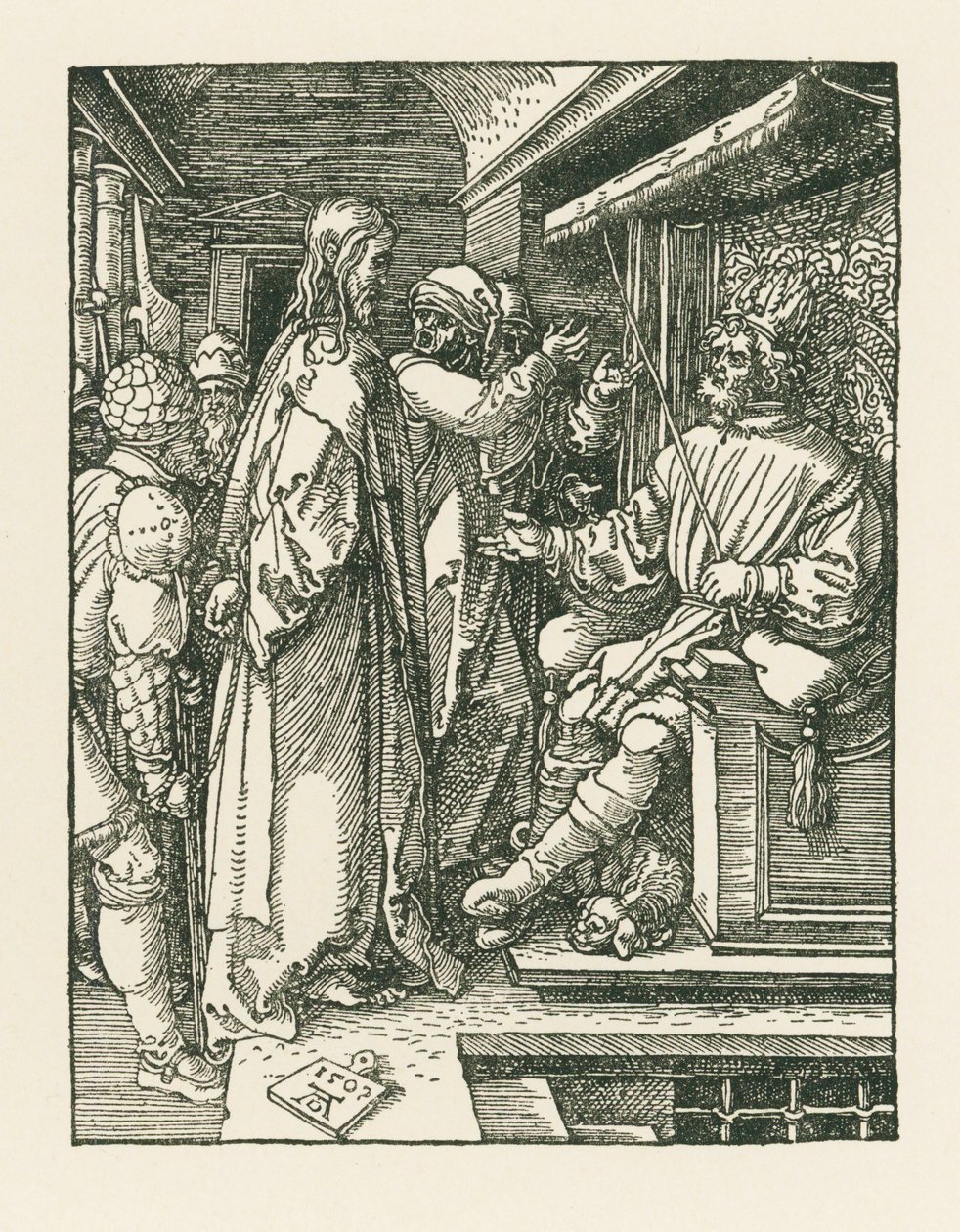 Kristus Herodeksen edessä tekijältä Albrecht Dürer or Duerer