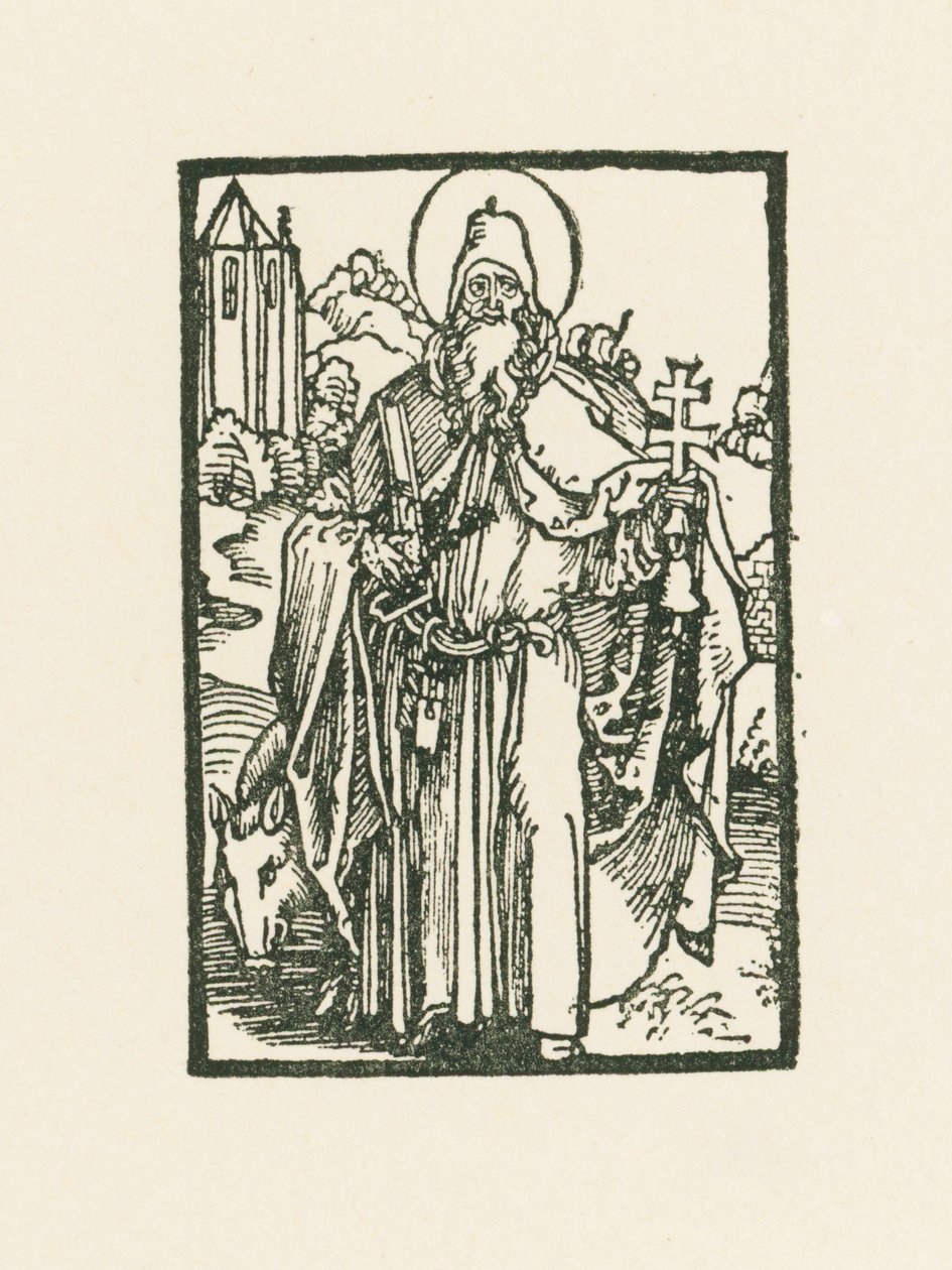 Pyhä Antonius Suuri tekijältä Albrecht Dürer or Duerer