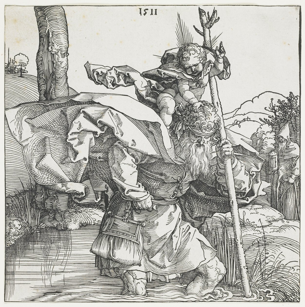 Pyhä Christopher tekijältä Albrecht Dürer
