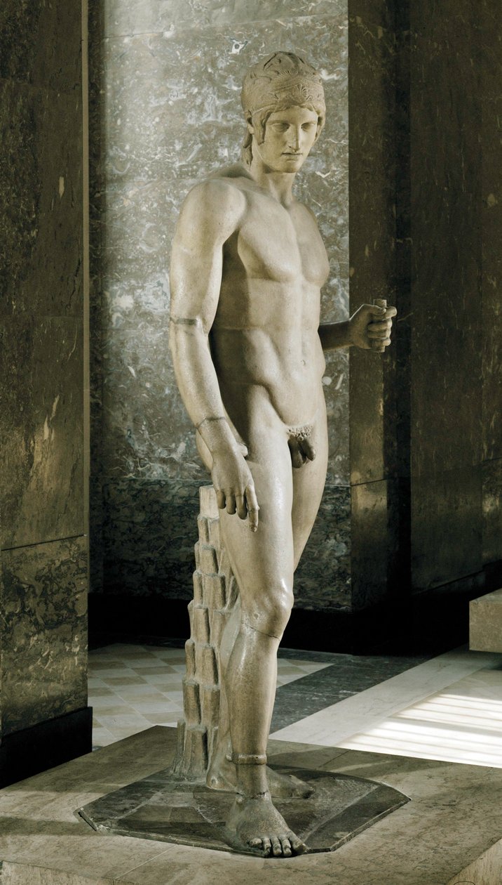 Ares, nimeltään Mars Borghese ... tekijältä Alcamenes Alcamenes
