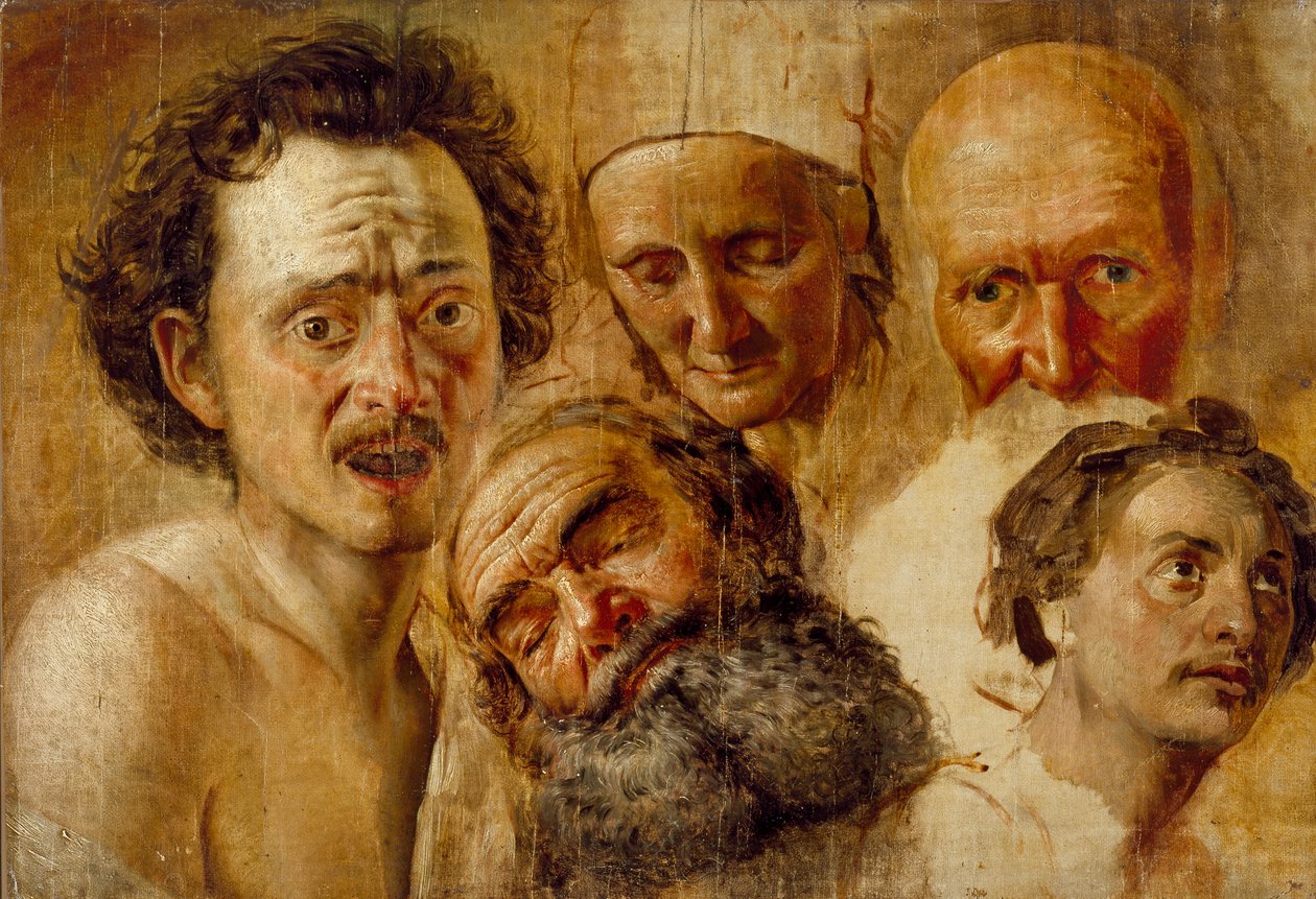 Study of Heads, c1830 tekijältä Aleksandr Ivanov