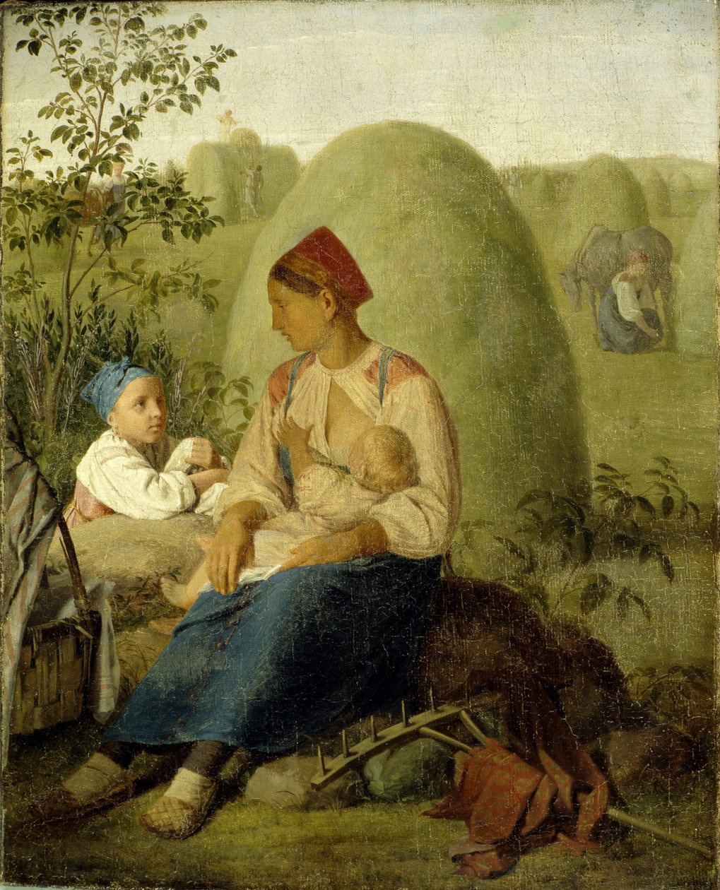 Heinänteko ennen vuotta 1827 tekijältä Aleksei Gavrilovich Venetsianov