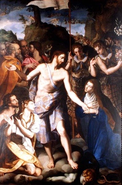 Kristuksen laskeutuminen Limboon tekijältä Alessandro Allori
