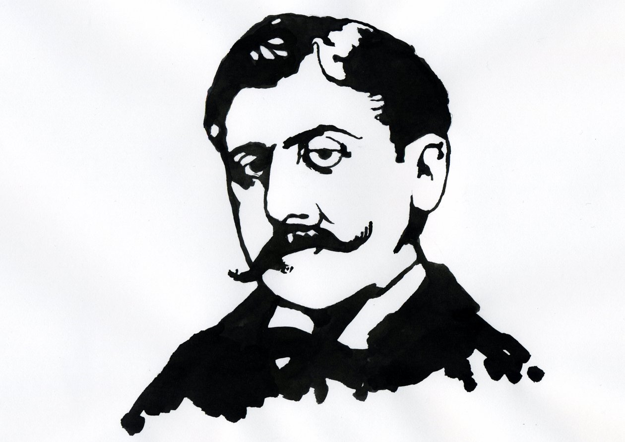 Marcel Proust (muste paperille) tekijältä Alessandro Lonati
