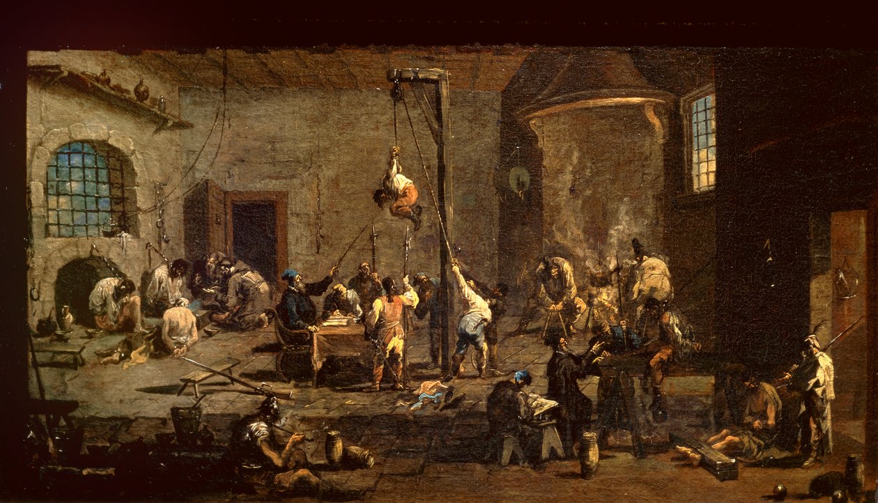 A Court of the Inquisition, n. 1710-20 tekijältä Alessandro Magnasco