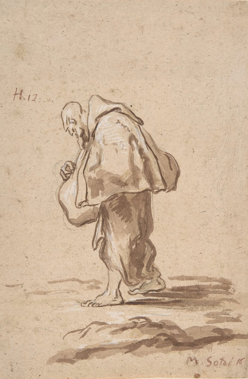Pysyvä pyhiinvaeltajien luostari, n. 1705-20. tekijältä Alessandro Magnasco