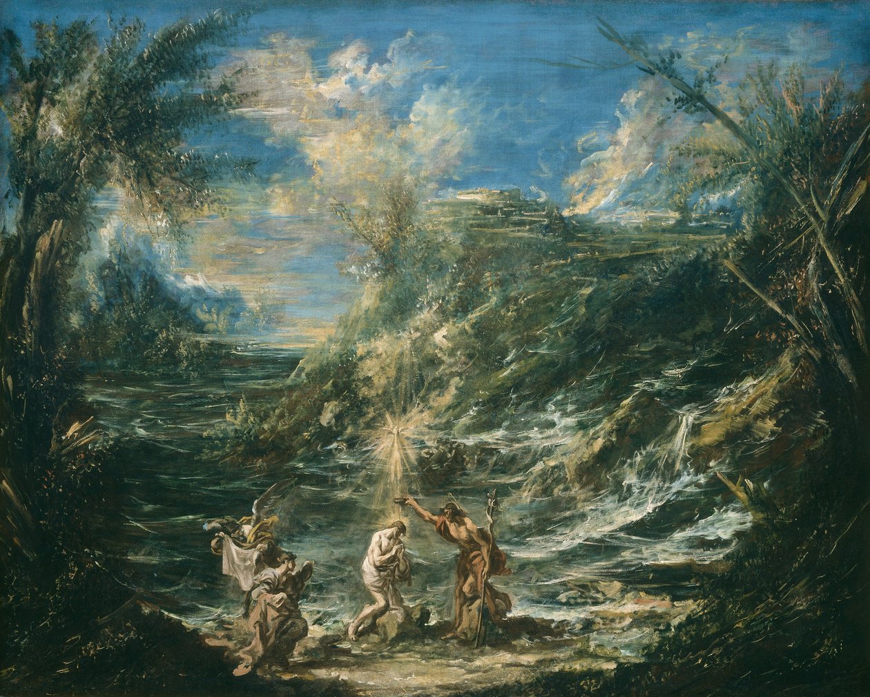 Kristuksen kaste, n. 1740. tekijältä Alessandro Magnasco