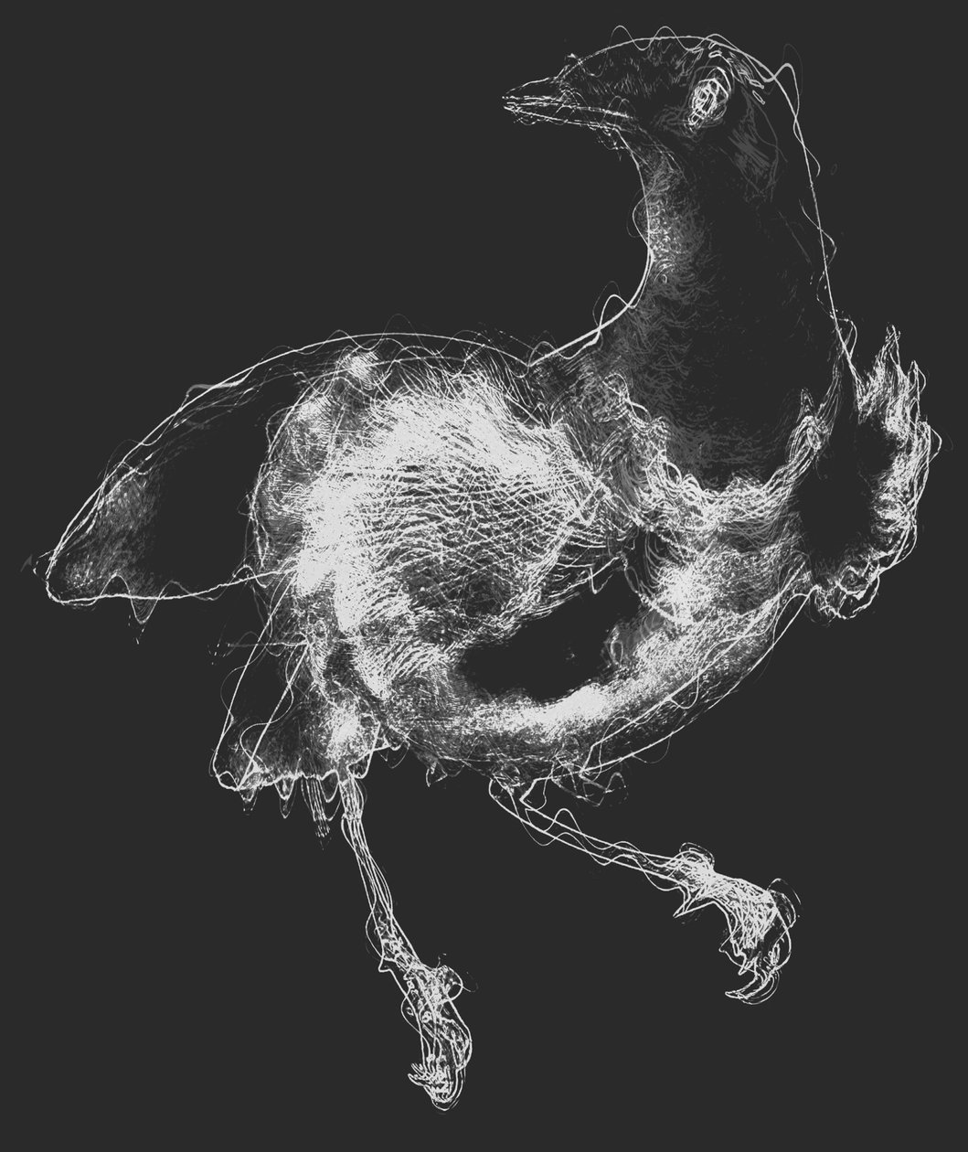 Bird III, 2020 (sekoitettu media) tekijältä Alex Caminker