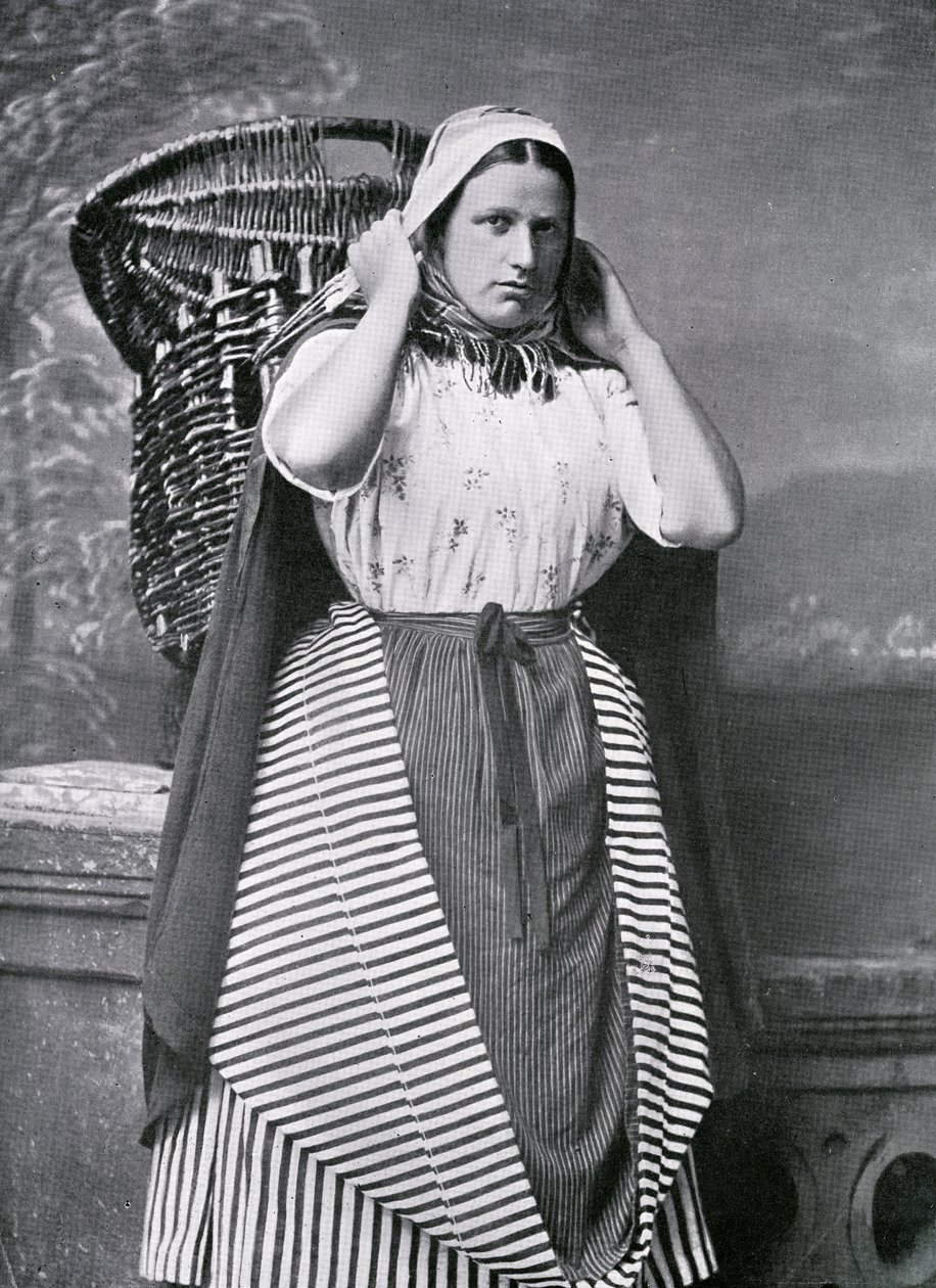 Newhaven Fishwife, 1800-luvun loppu (bw kuva) tekijältä Alexander Adam Inglis