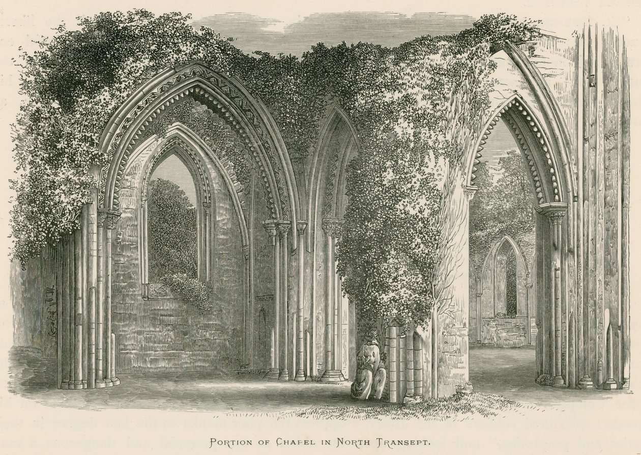 Glastonbury Abbey, kappelin osa North Transeptissä tekijältä Alexander Francis Lydon