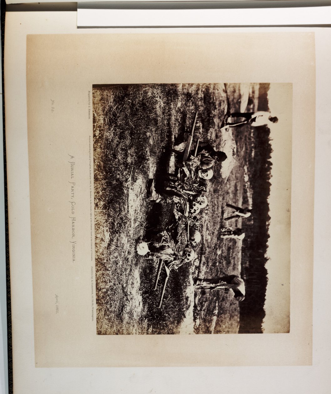 Gardnerin Sodan valokuvapiirroskirja. 2 osa, 1866 (seepiavalokuva) tekijältä Alexander Gardner