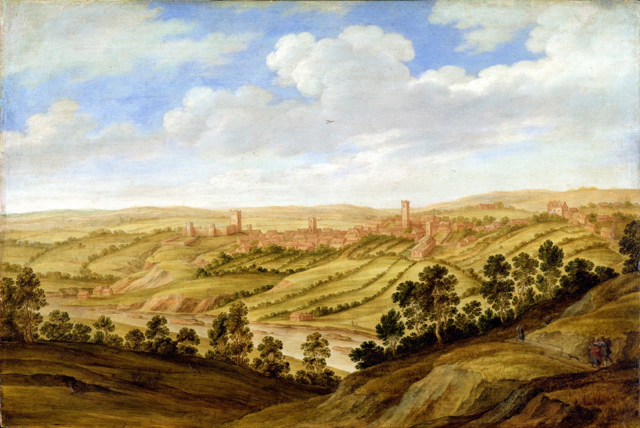 Richmondin linna, Yorkshire, n. 1640-1641 tekijältä Alexander Keirincx