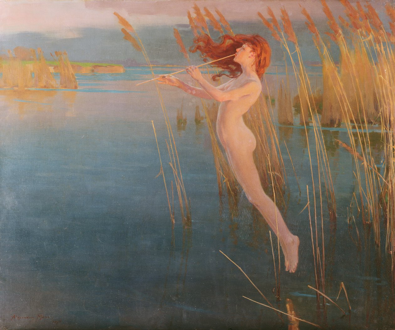 The Long Cry of the Reeds at Even, 1896 tekijältä Alexander Mann