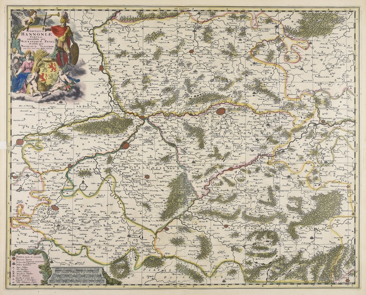 Comitatus Hannoniae tabula tekijältä Alexander Penez