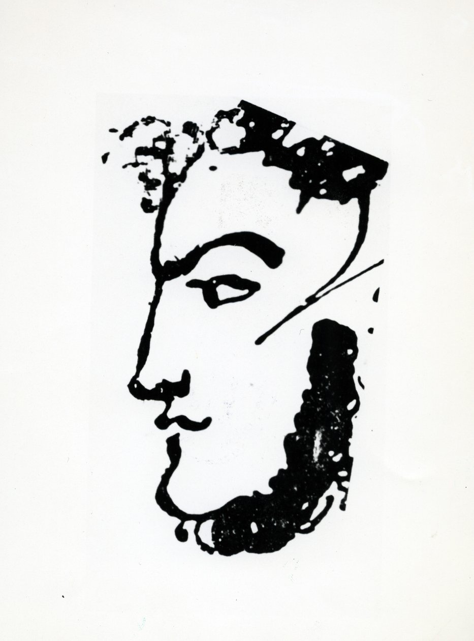 Adam Mickiewiczin muotokuva, noin 1830-luku (tussi ja tussi paperille). tekijältä Alexander Pushkin