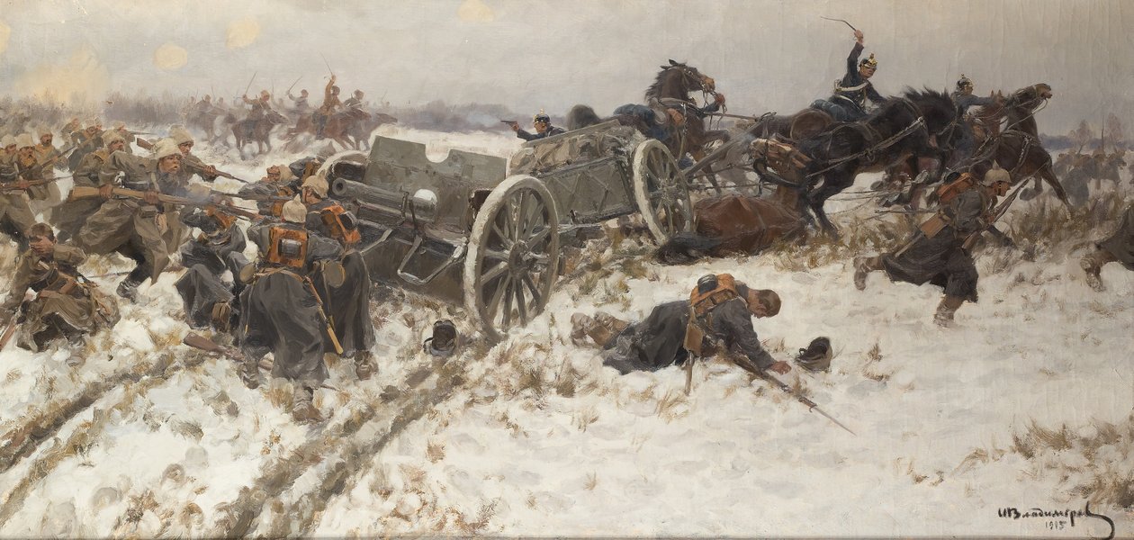 Sotilaallinen taistelu, 1915 tekijältä Alexander Alexeyevich Alexeyev