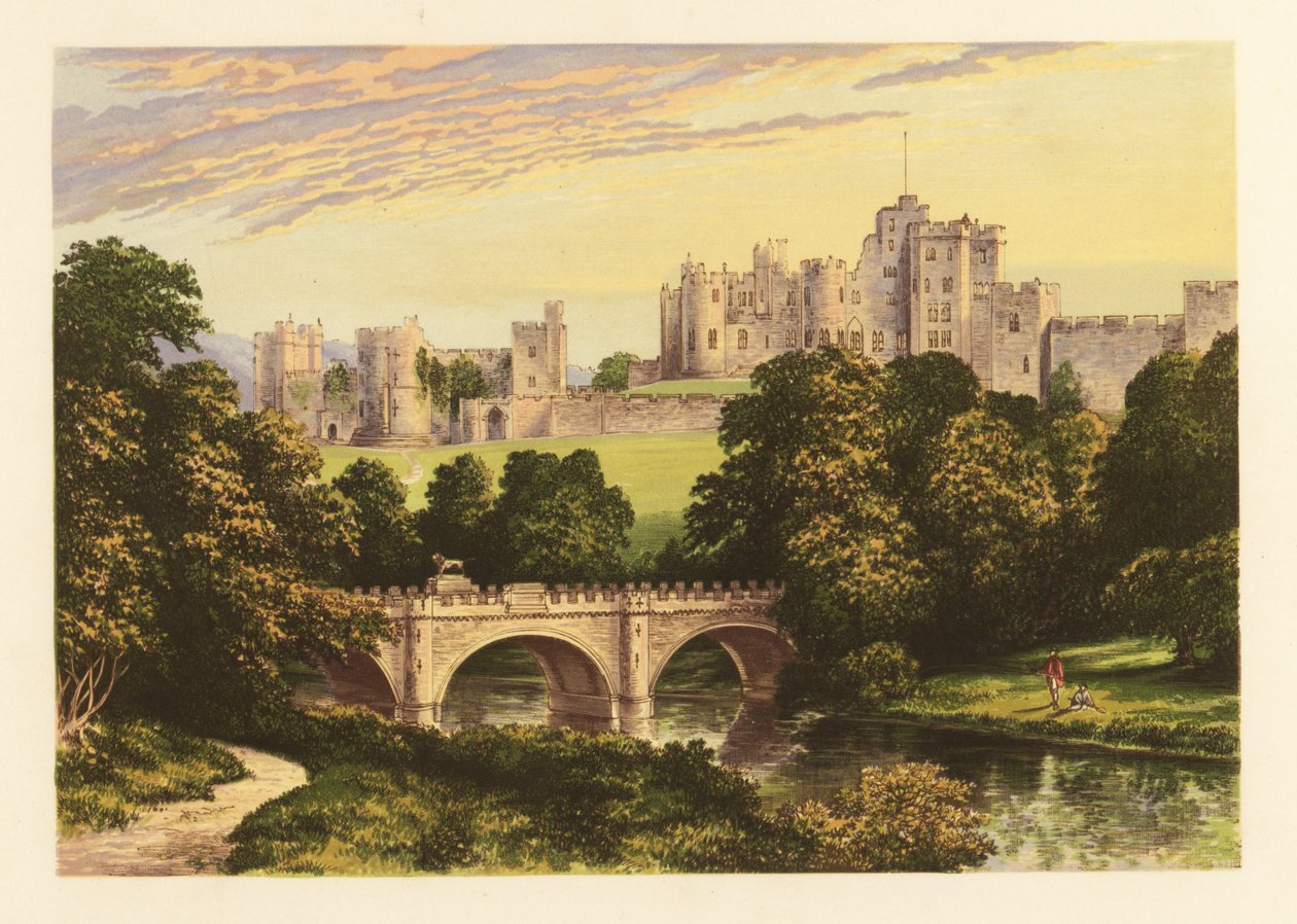 Alnwickin linna, Northumberland, Englanti. tekijältä Alexander Francis (after) Lydon