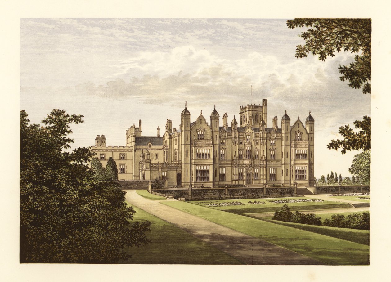 Merevale Hall, Warwickshire, Anglaterra. finlandès tekijältä Alexander Francis (after) Lydon