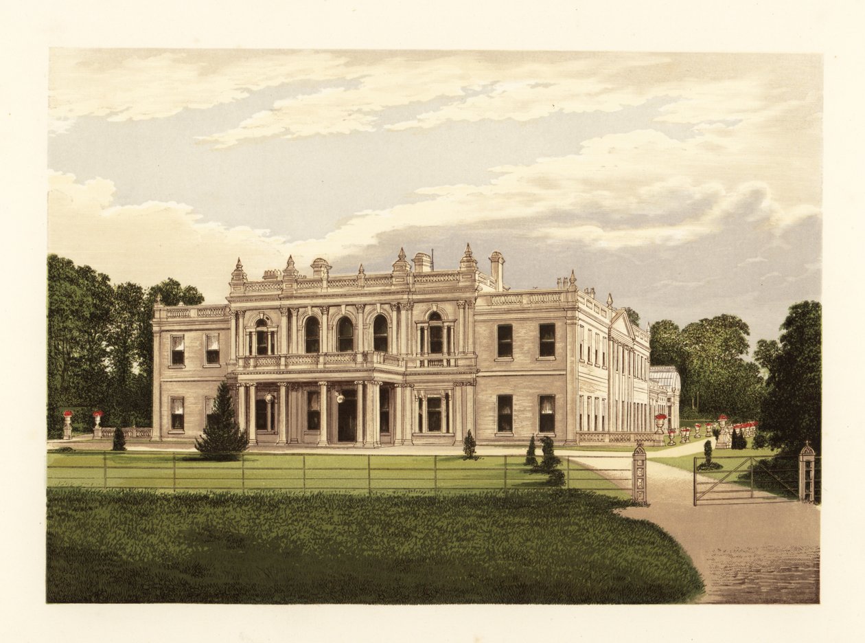 Rolleston Hall, Staffordshire, Englanti. tekijältä Alexander Francis (after) Lydon